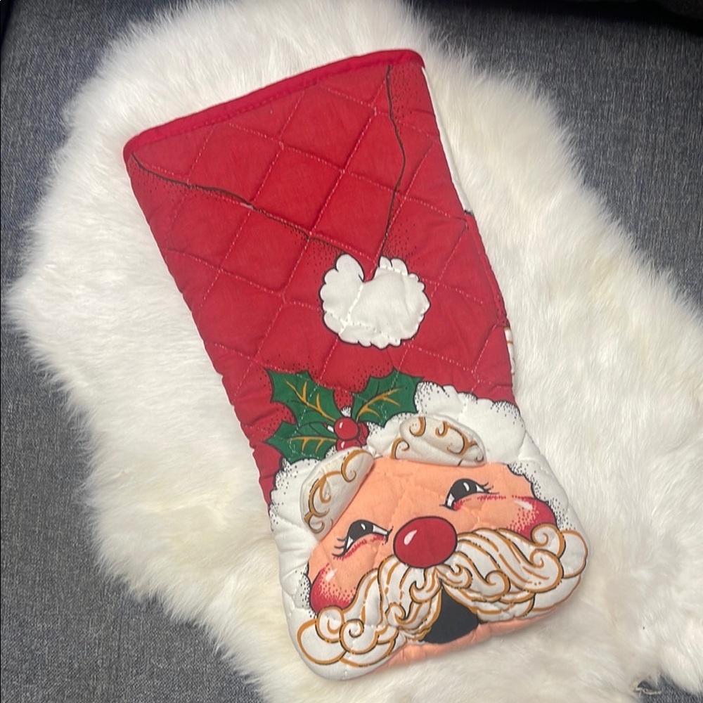 Barth & Dreyfuss Vintage 1990’s Christmas Santa Clause Oven Mitt